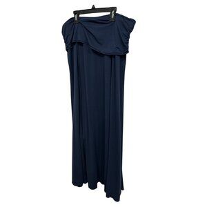 Max Studio Specialty Products Womens Dark Blue Maxi Skirt  Sz 1X